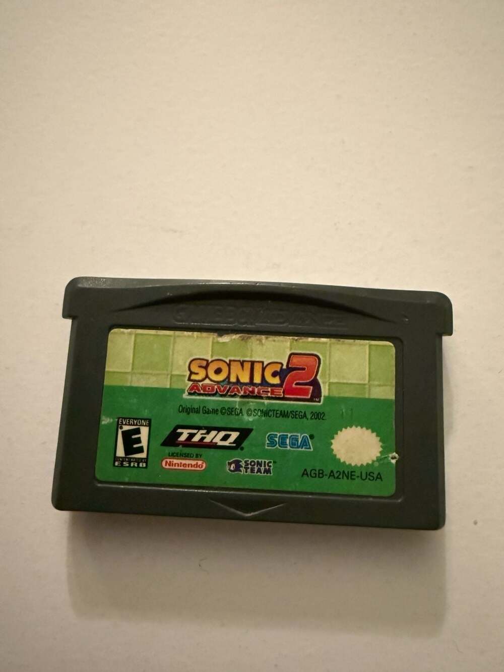 Sega Sonic Advance 2 Game Boy Advance Cartridge AGB-A2NE-USA